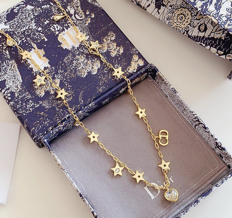 DIOR STAR LOVE NECKLACE WITH THE SAME MATERIAL