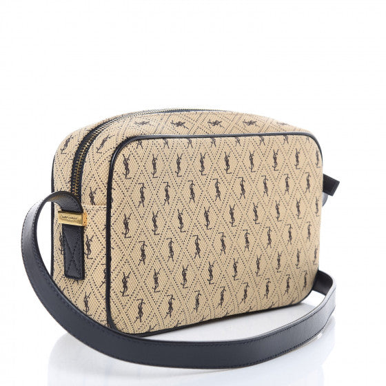 Saint Laurent Canvas Monogram All Over Camera Bag