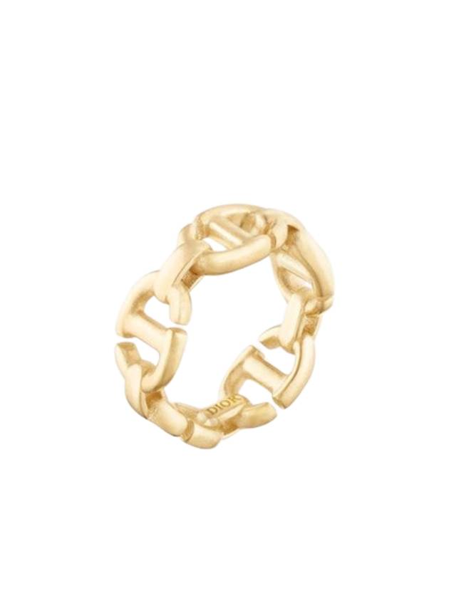 CD Navy Metal Ring Gold Dior