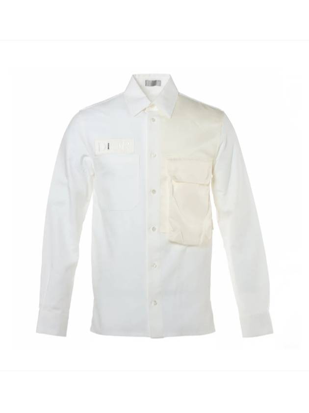 40 x Sakai Men s Monogram Pocket Over Cotton Shirt Jacket White Dior