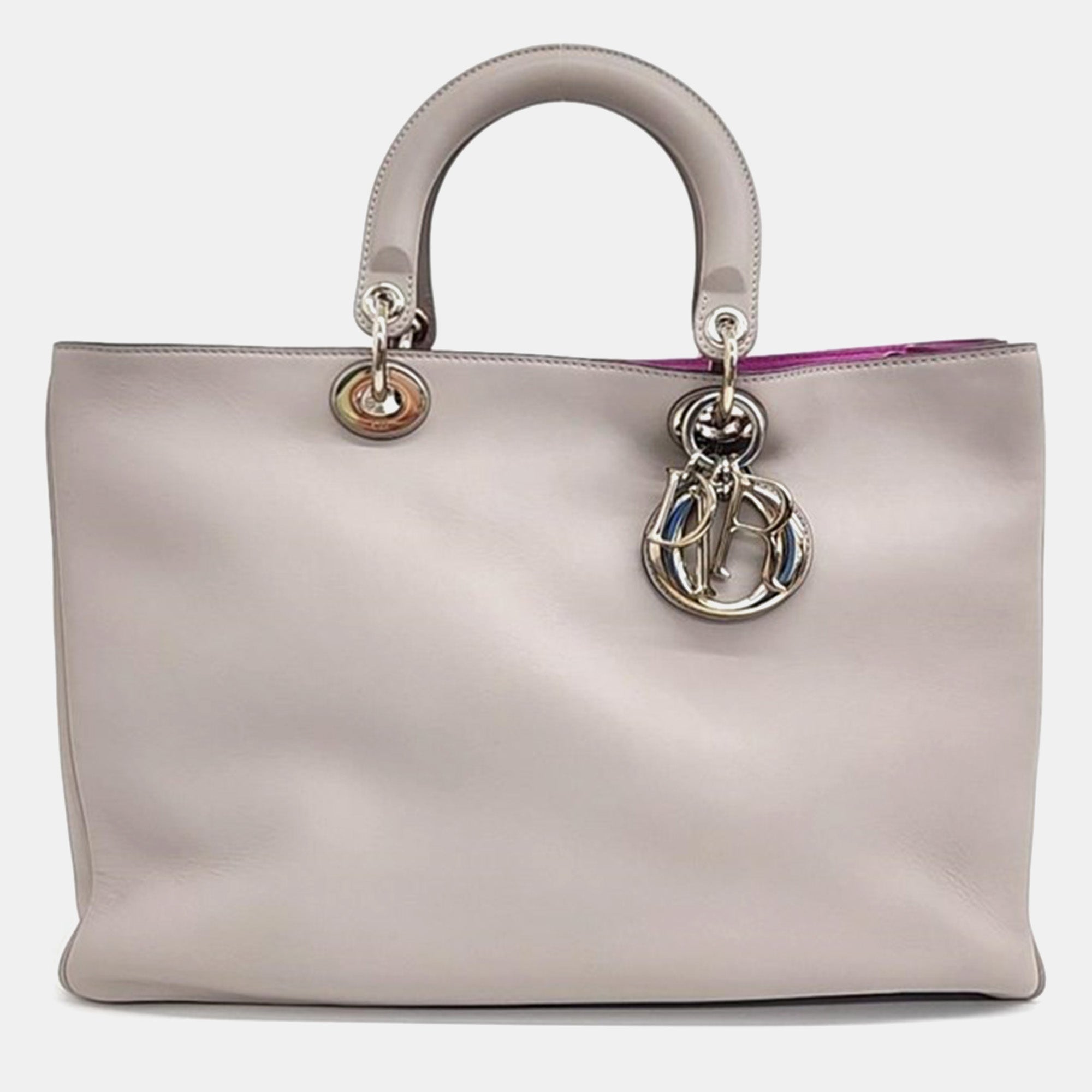 Dior Grey Leather Diorissimo Tote Bag
