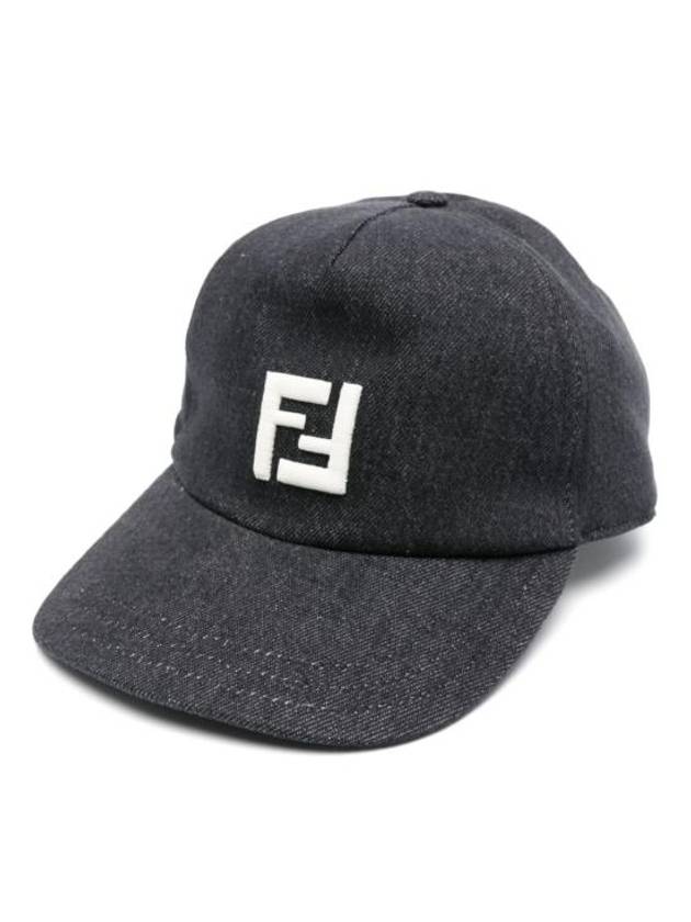 Fendi FF Logo Jeans Ball Cap Black