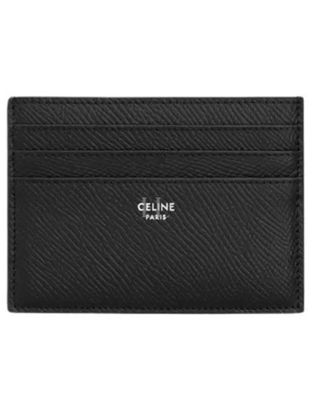 CELINE Grained Calfskin Large Card Wallet Black