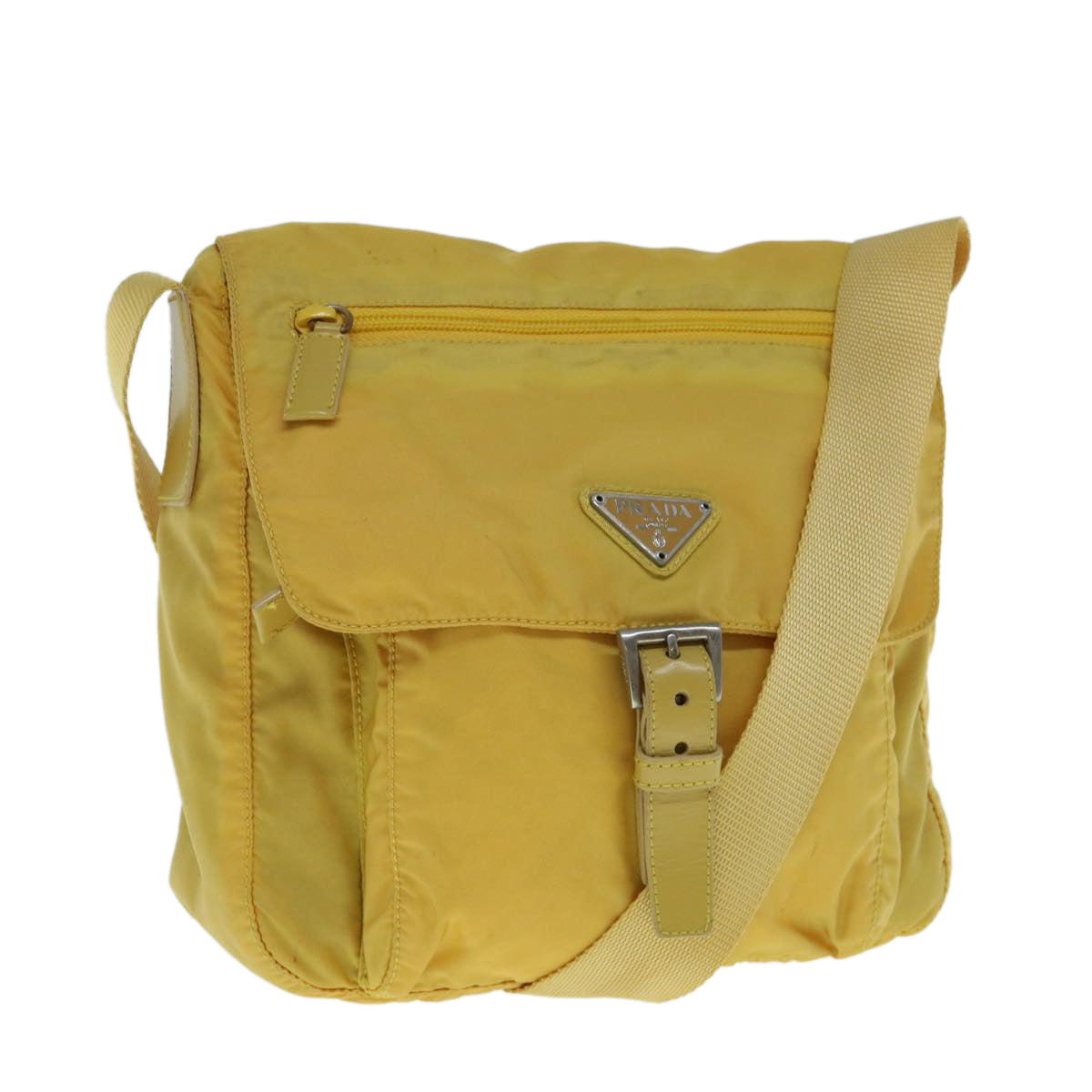 PRADA Shoulder Bag Nylon Yellow ac2531