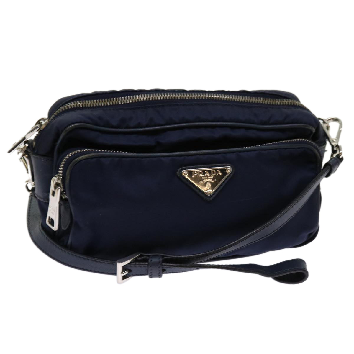 PRADA Shoulder Bag Nylon Navy ac2599