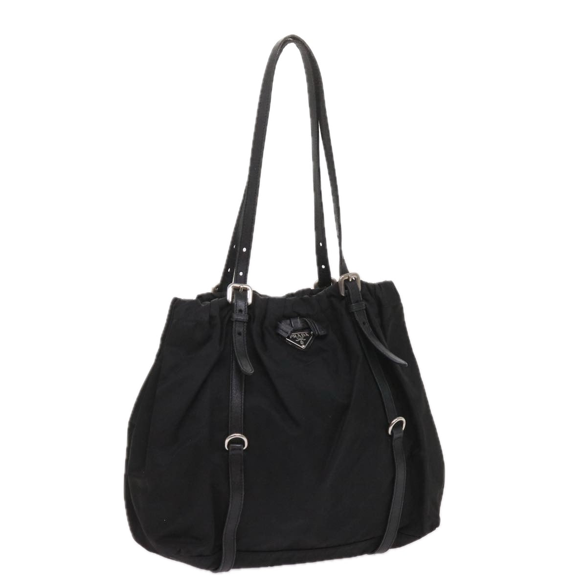 PRADA Shoulder Bag Nylon Black ac2734