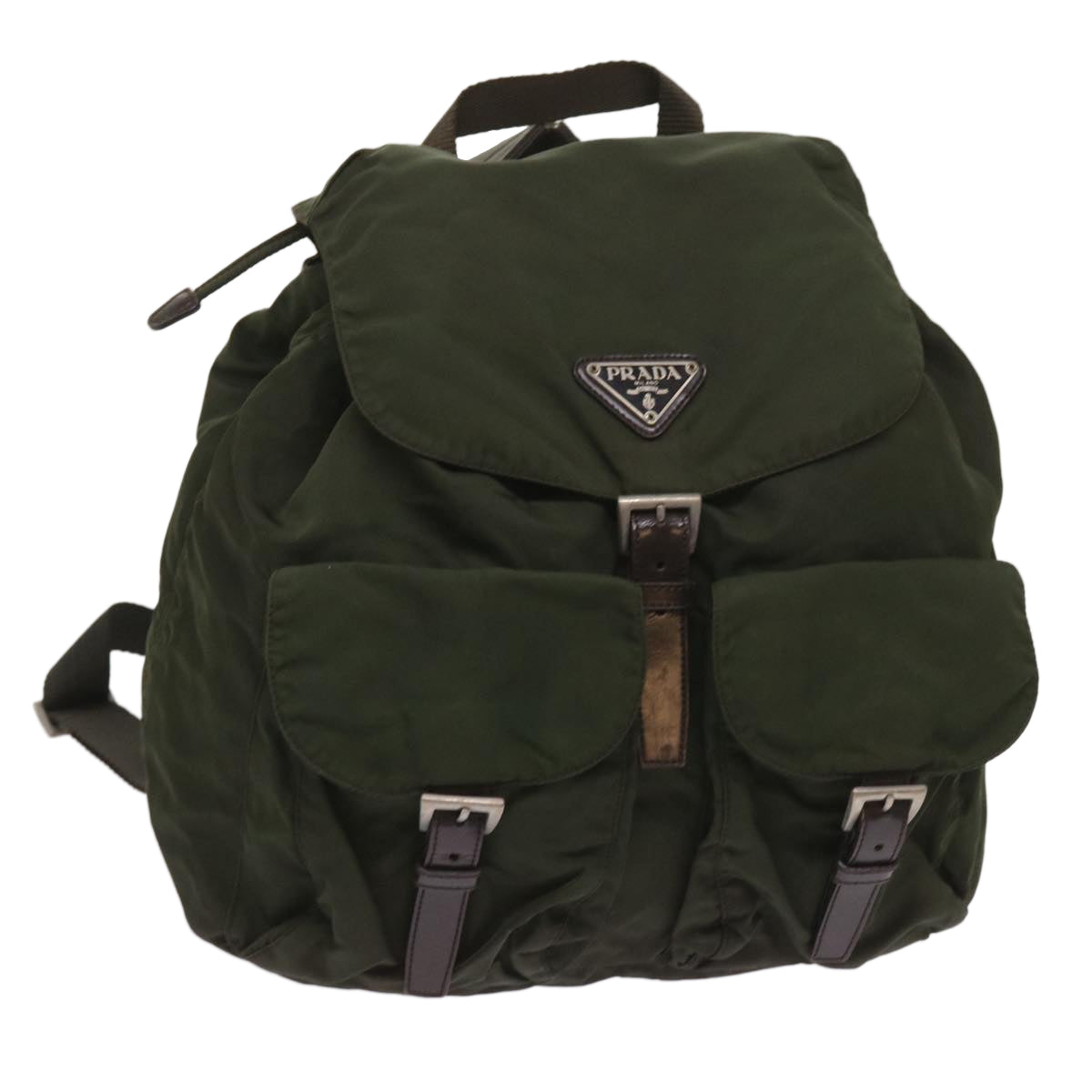 PRADA Backpack Nylon Green ac2752