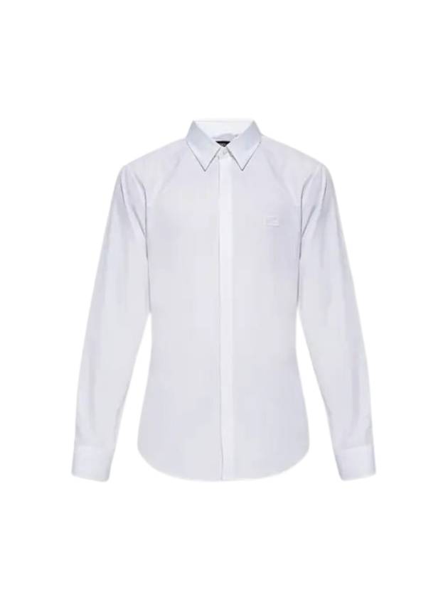 Fendi Men's Cotton Long Sleeve Shirt White