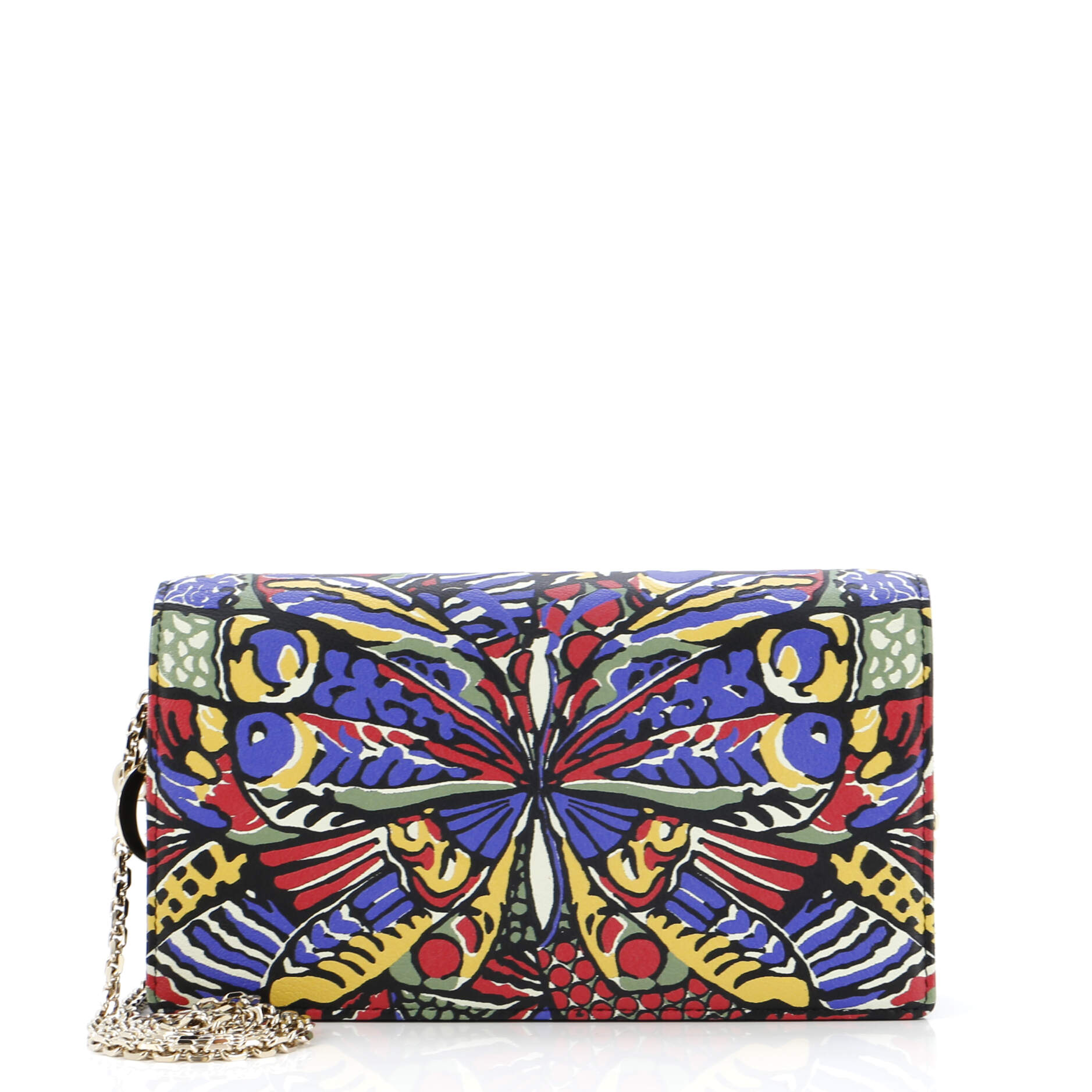 Dior Lady Dior Wallet on Chain Pouch Printed Leather