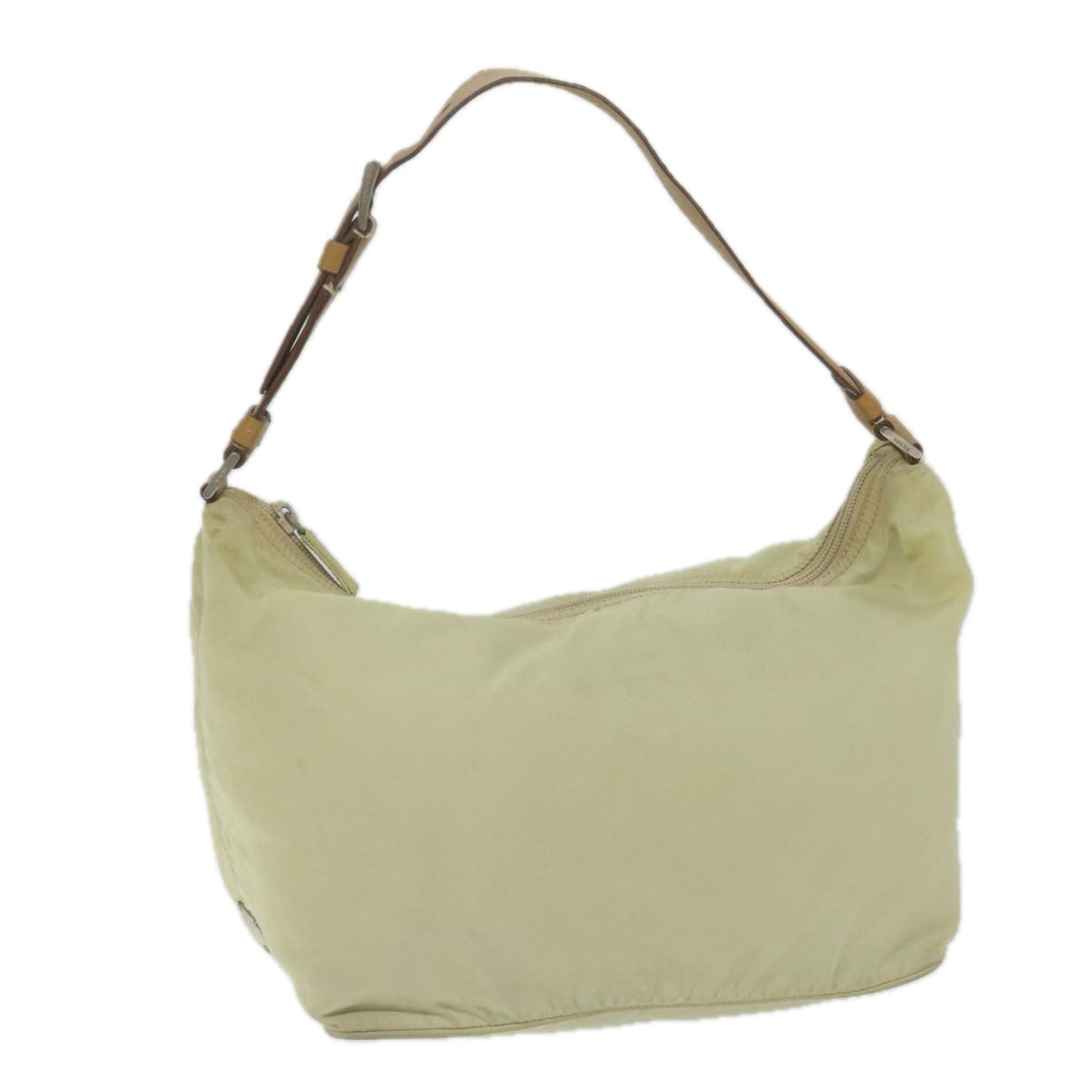 PRADA Shoulder Bag Nylon Cream ai734