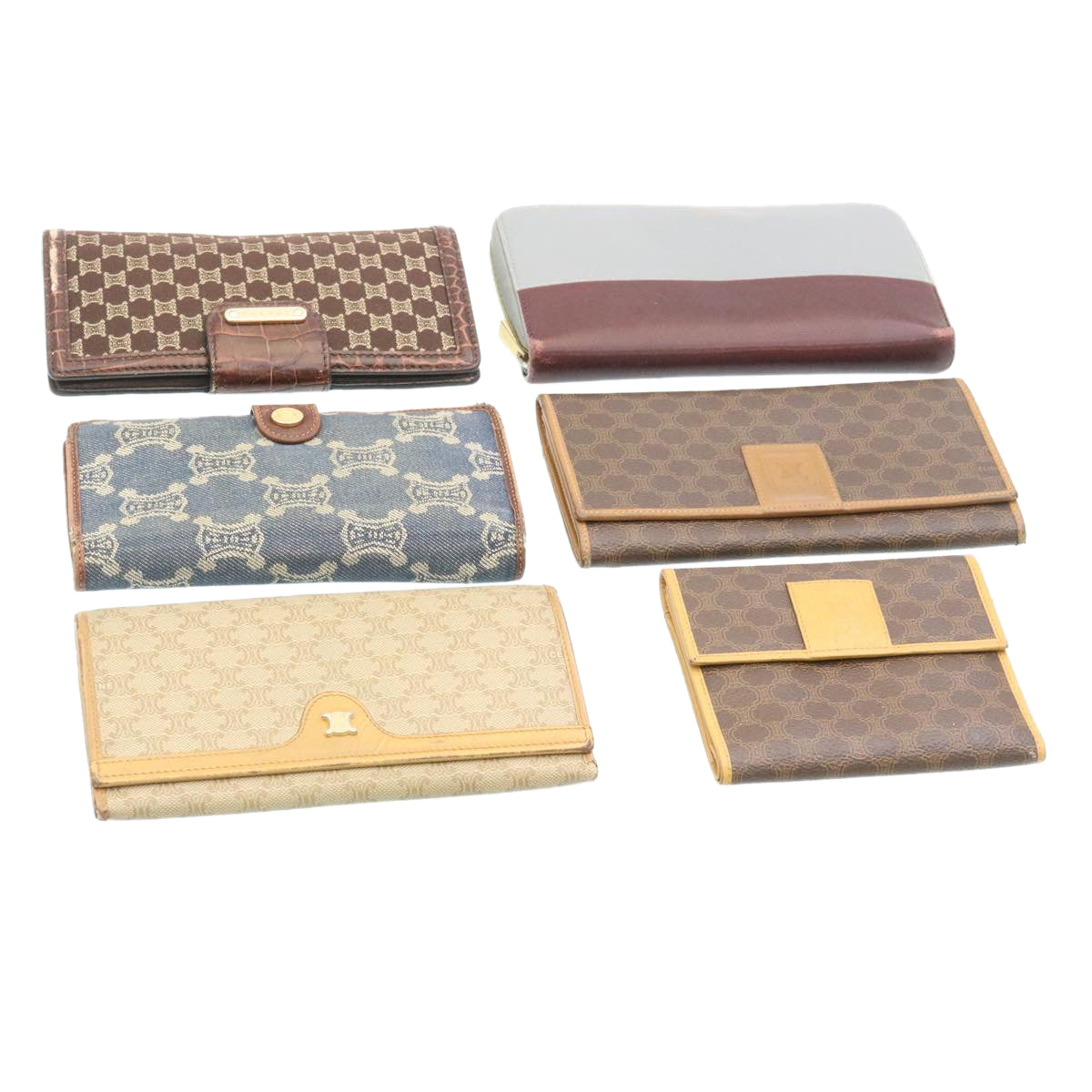 CELINE Macadam Wallet 6Set Blue Black Brown ar5849