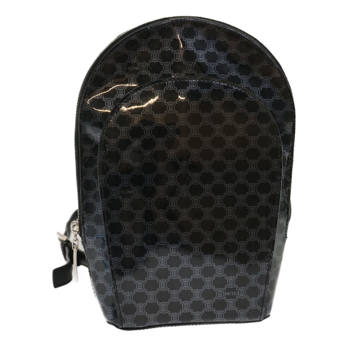 CELINE Macadam Backpack Vinyl Black ar6749