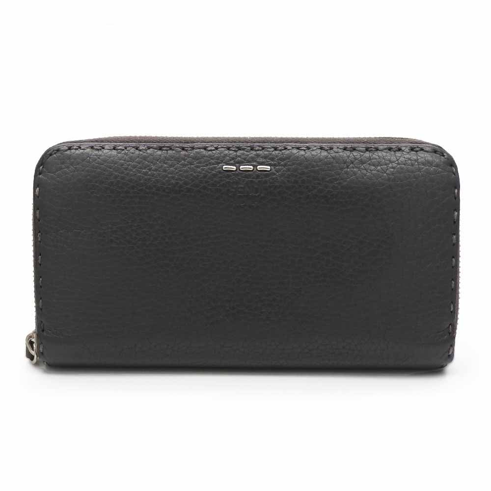FENDI Celeria Leather Zip Around Wallet