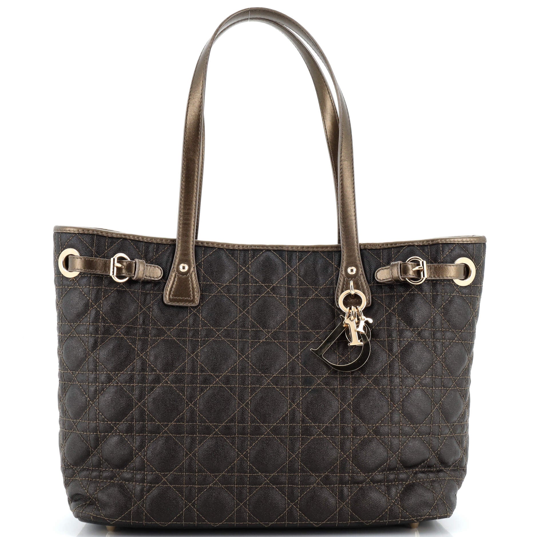 Dior Panarea Tote Cannage Quilt Canvas Medium