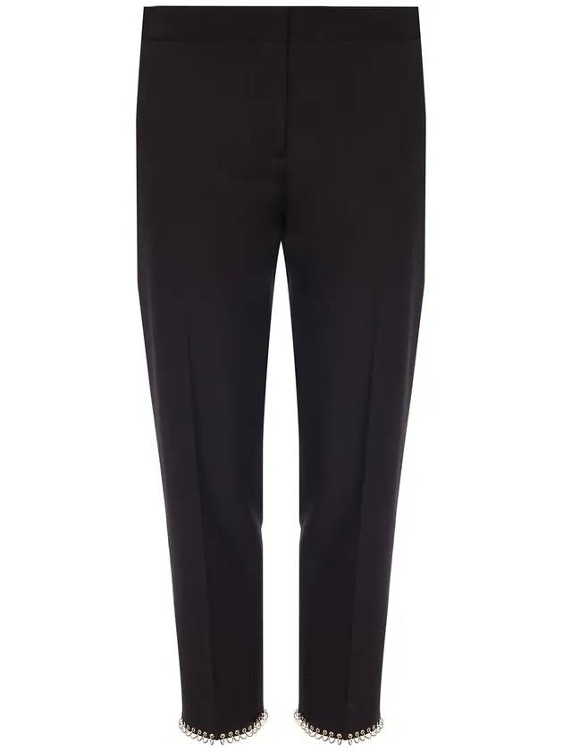 Burberry Women's Ring Detail Tailored Slim Fit Pants Black