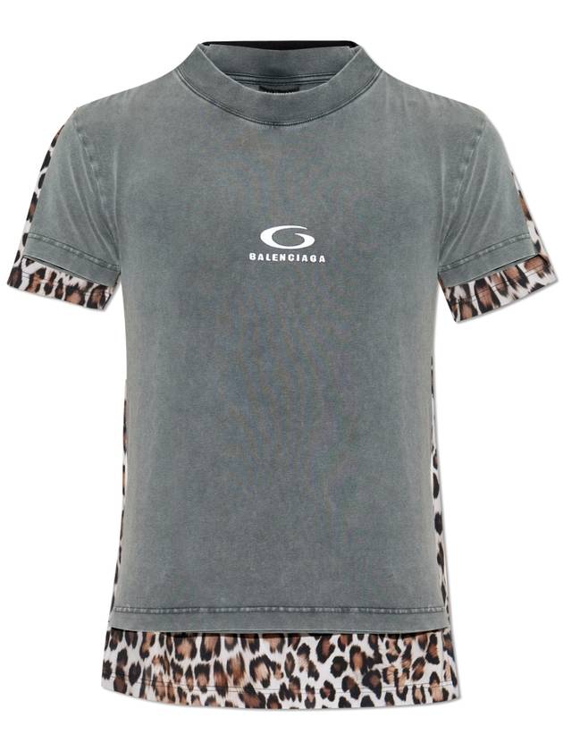 Balenciaga Balenciaga T-shirt Made Of Combined Materials, Unisex, Grey