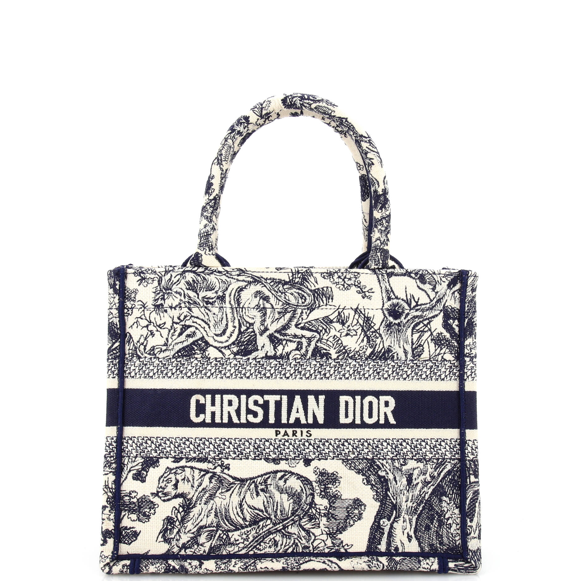 Dior Book Tote Embroidered Canvas Small