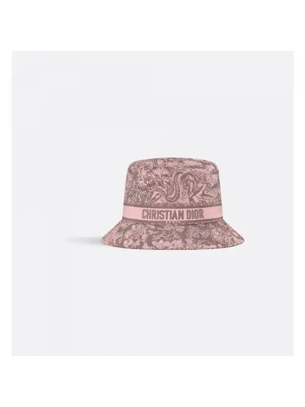 D Bobby Toile De Jouy Reverse Bucket Hat Pink Dior