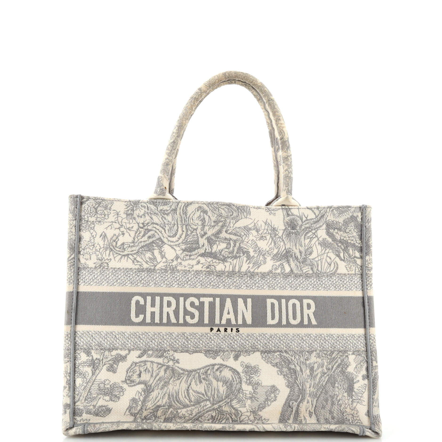Dior Book Tote Embroidered Canvas Medium