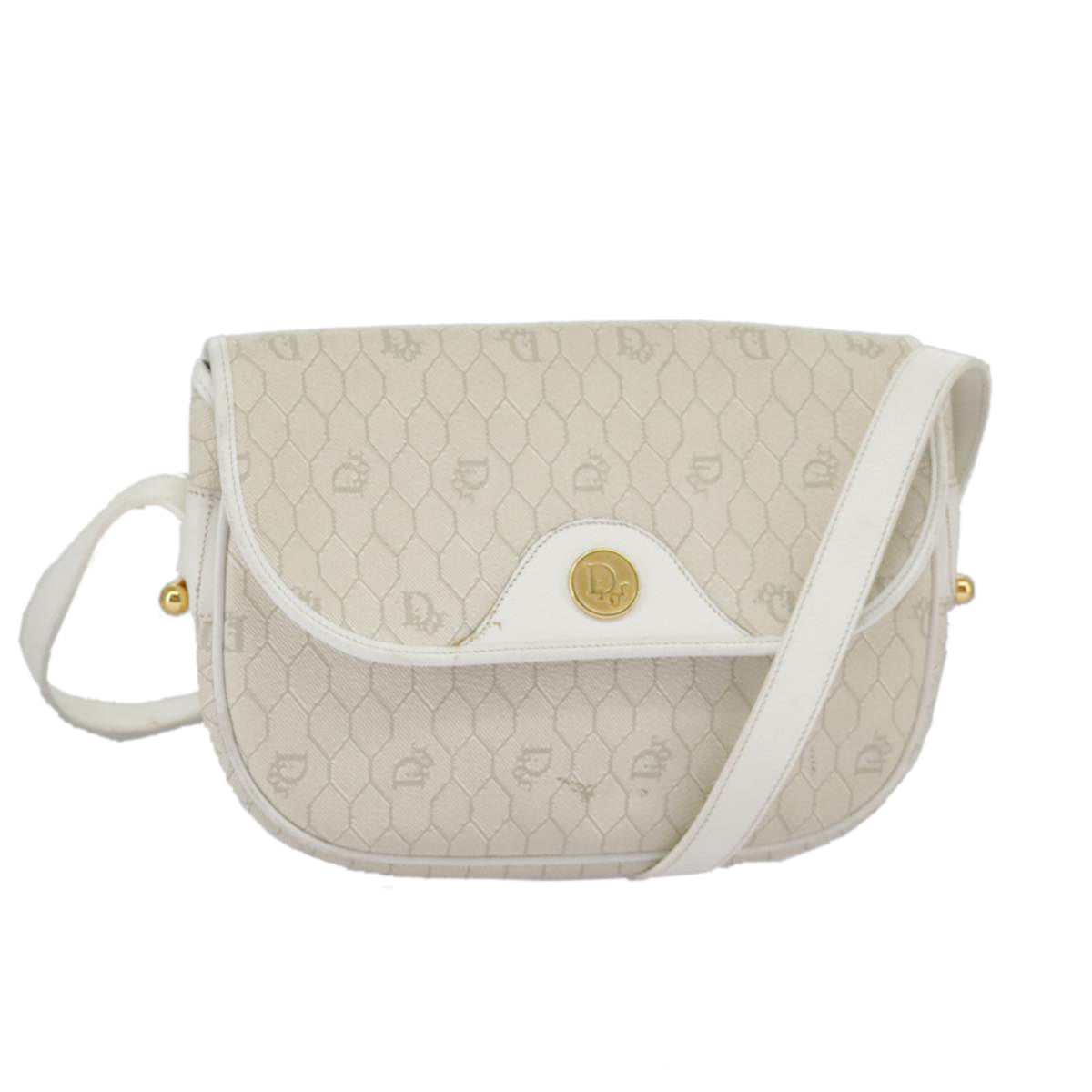 Dior Honeycomb Canvas Shoulder Bag (Pre-Owned)