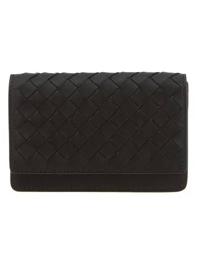 Bottega Veneta Intrecciato Leather Card Wallet Black