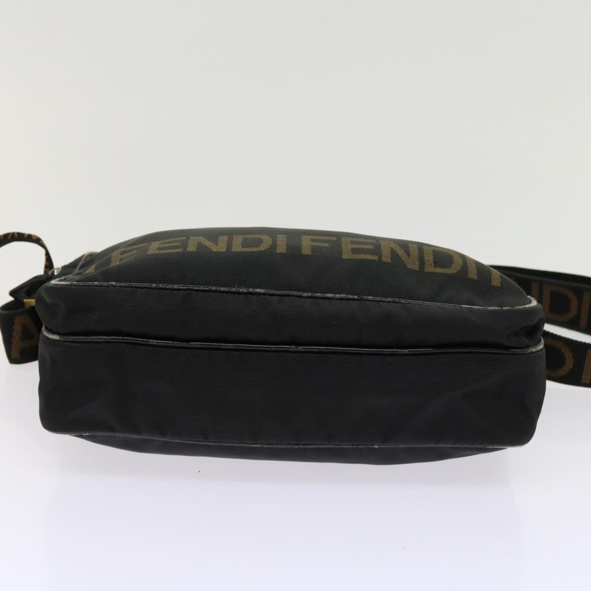 FENDI Zucca Canvas Shoulder Bag Coated Canvas 2Set Brown Blackbs10493
