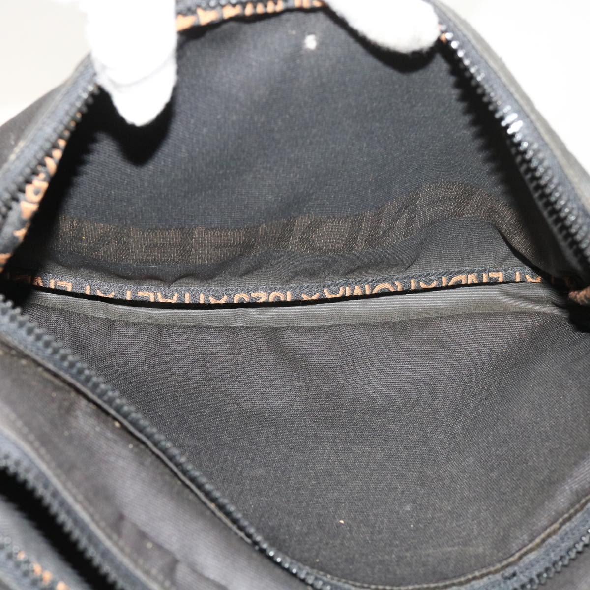 FENDI Zucca Canvas Shoulder Bag Coated Canvas 2Set Brown Blackbs10493