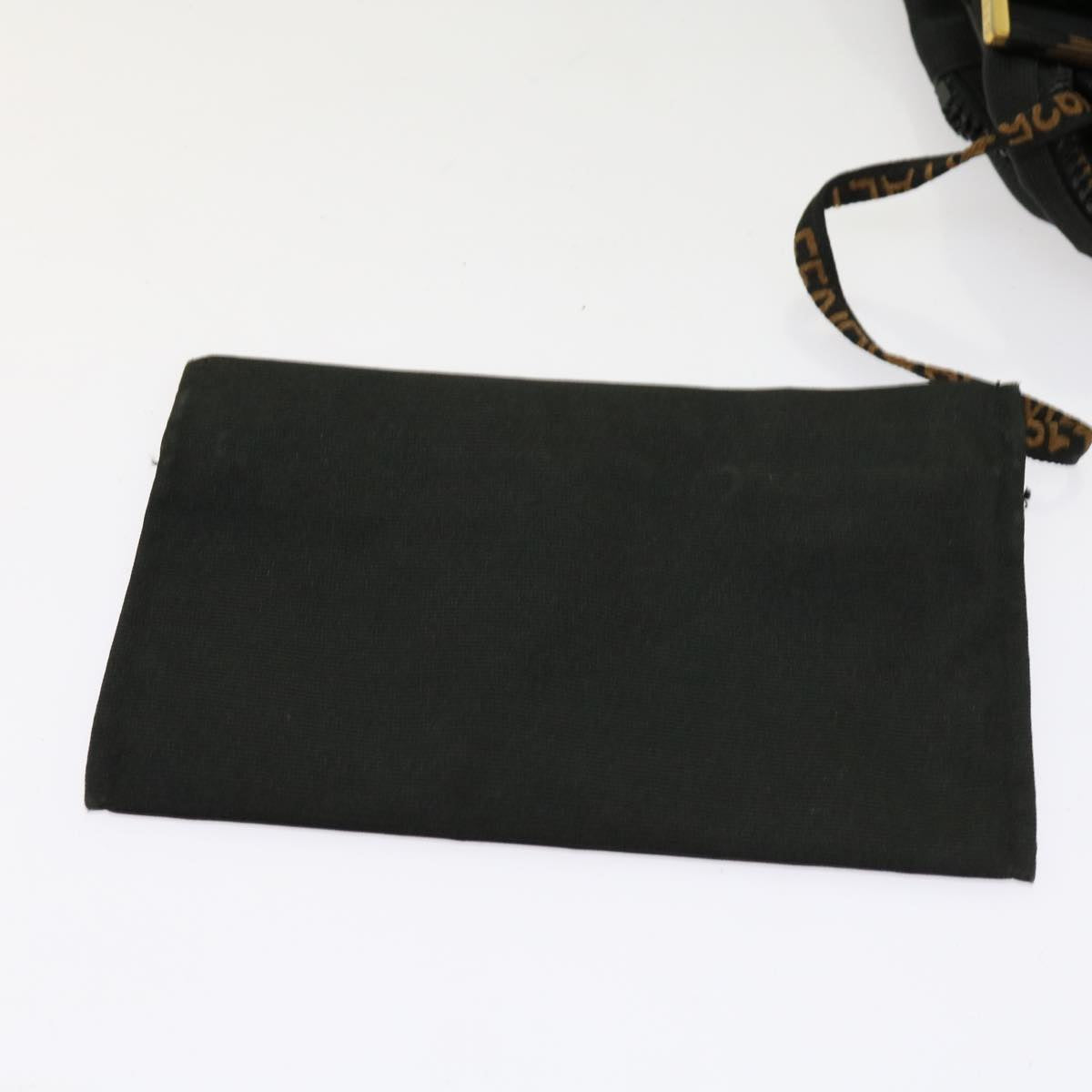 FENDI Zucca Canvas Shoulder Bag Coated Canvas 2Set Brown Blackbs10493