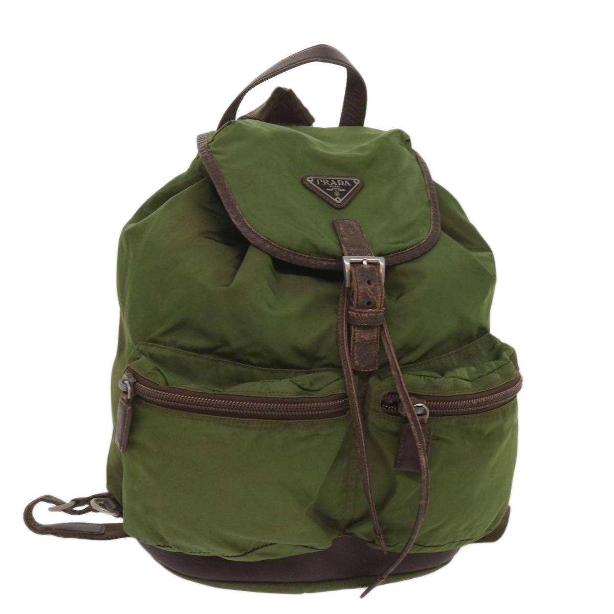 PRADA Backpack Nylon Khaki bs11803