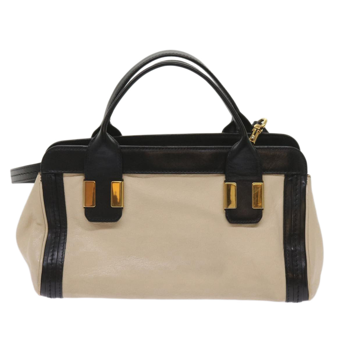 Chloe Alice Hand Bag Leather 2way Beige 04 14 63 65 bs11871