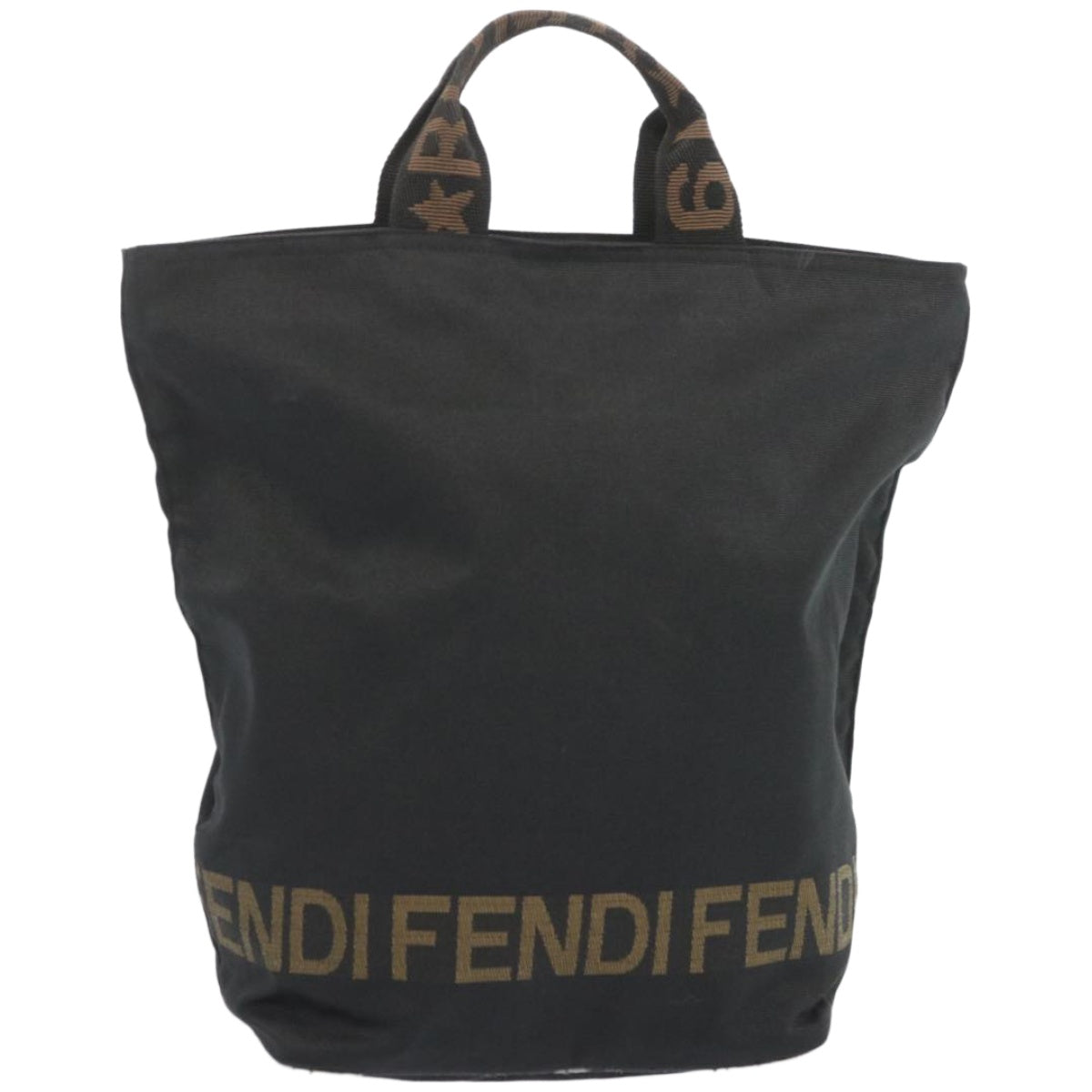 FENDI Hand Bag Canvas Blackbs12314