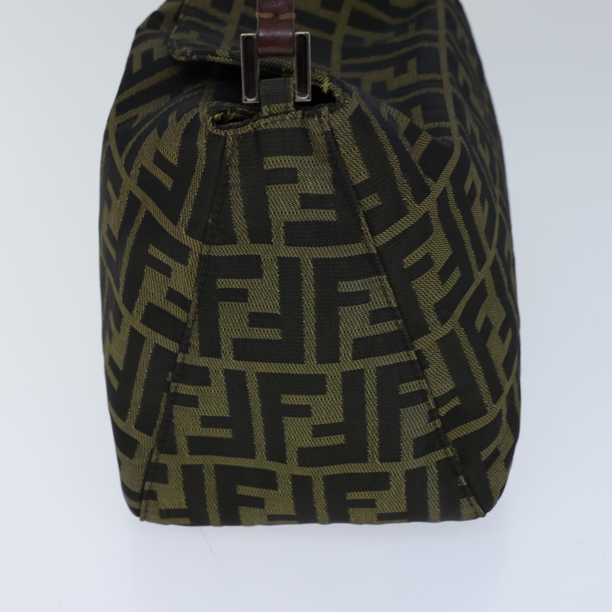 FENDI Zucca Canvas Shoulder Bag Brown Blackbs13717