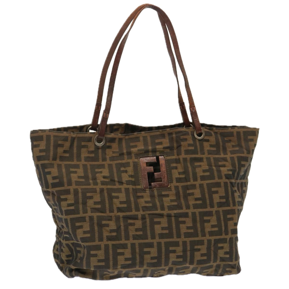 FENDI Zucca Canvas Tote Bag Brownbs13766
