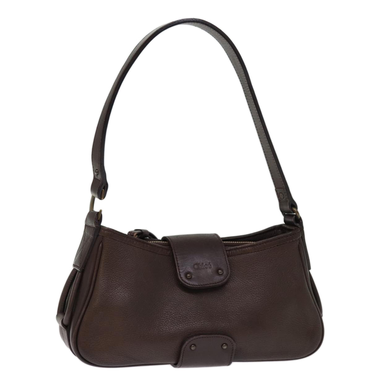 Chloe Shoulder Bag Leather Brown bs14462
