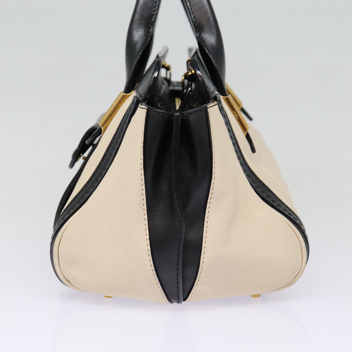 Chloe Alice Hand Bag Leather Vanilla Gold bs17350