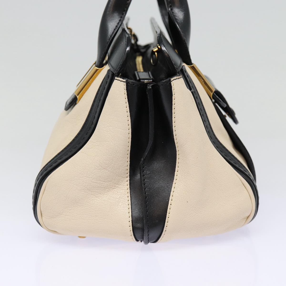 Chloe Alice Hand Bag Leather Vanilla Gold bs17350