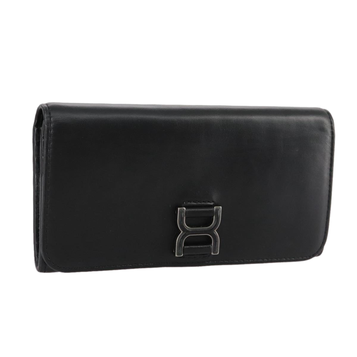 Chloe Long Wallet Leather Black bs21335