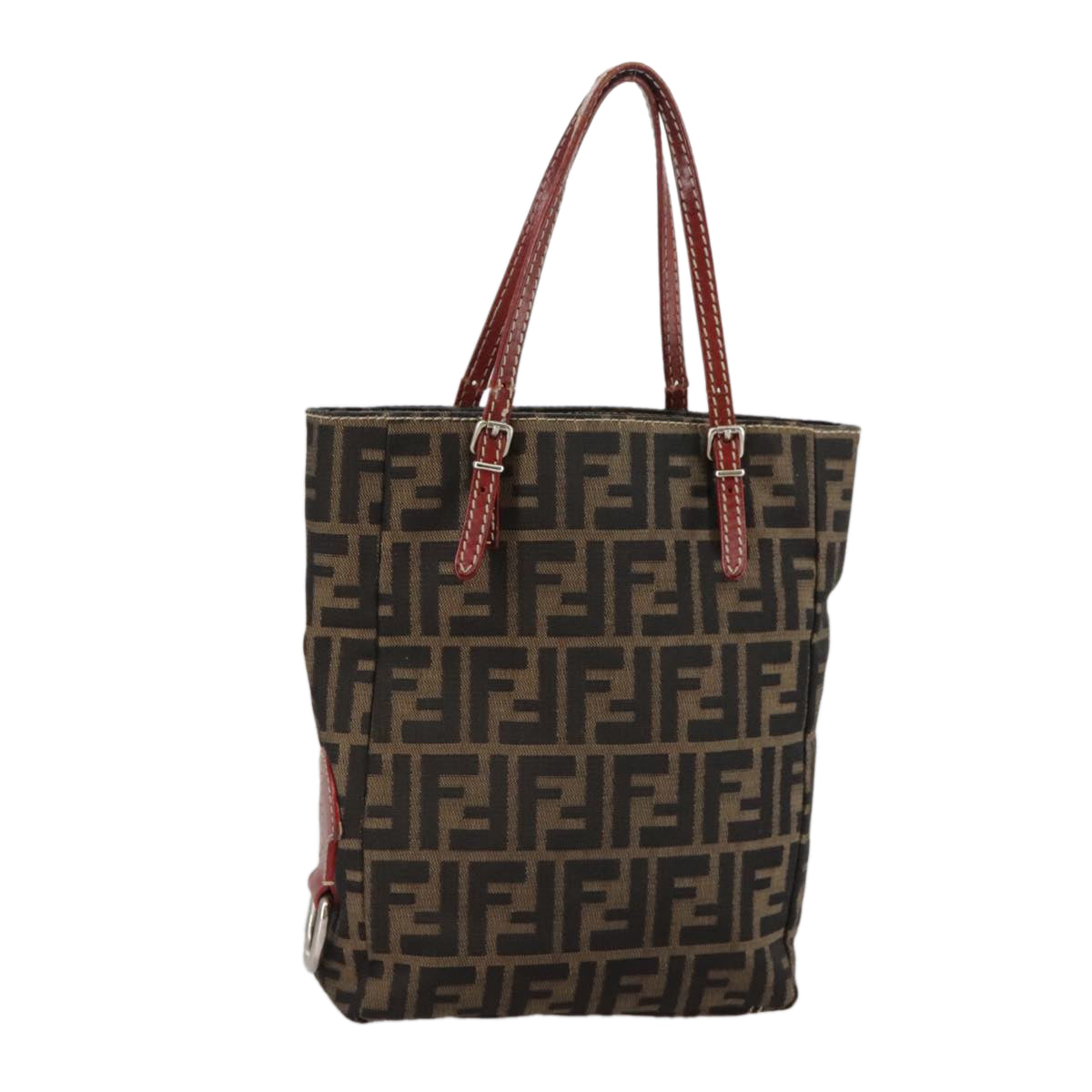 FENDI Zucca Canvas Tote Bag Brown Blackbs21513