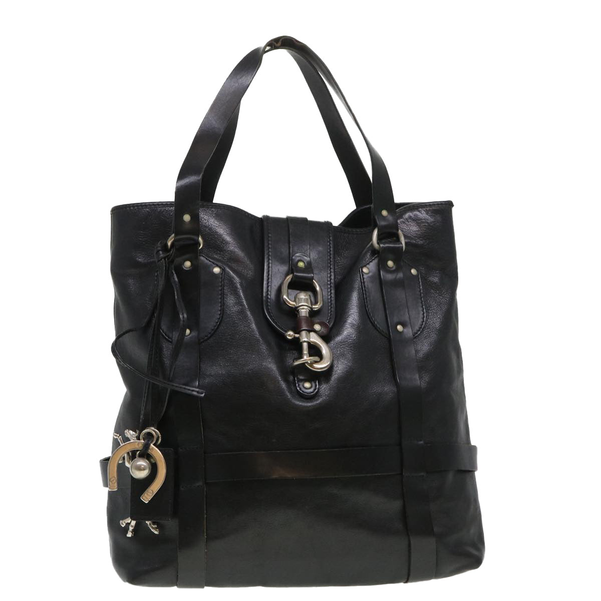 Chloe Tote Bag Leather Black bs4744