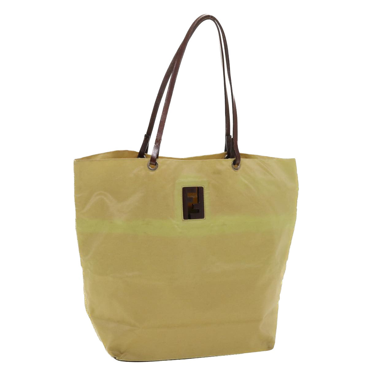 FENDI Tote Bag Nylon Khaki bs4859