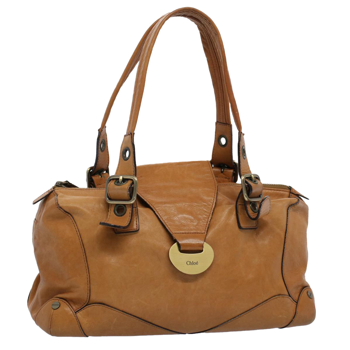Chloe Shoulder Bag Leather Brown bs8450