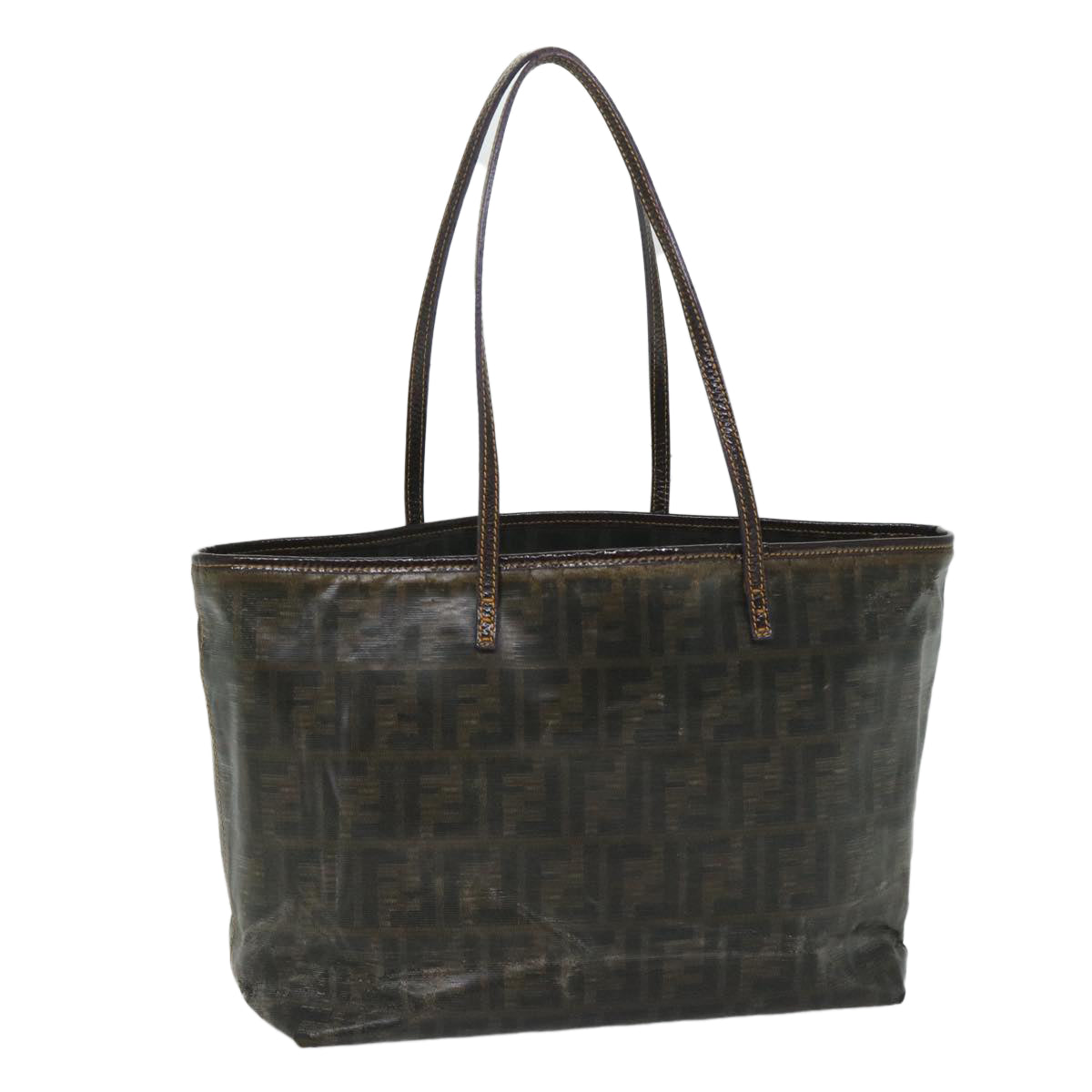 FENDI Zucca Canvas Tote Bag Brownbs9220