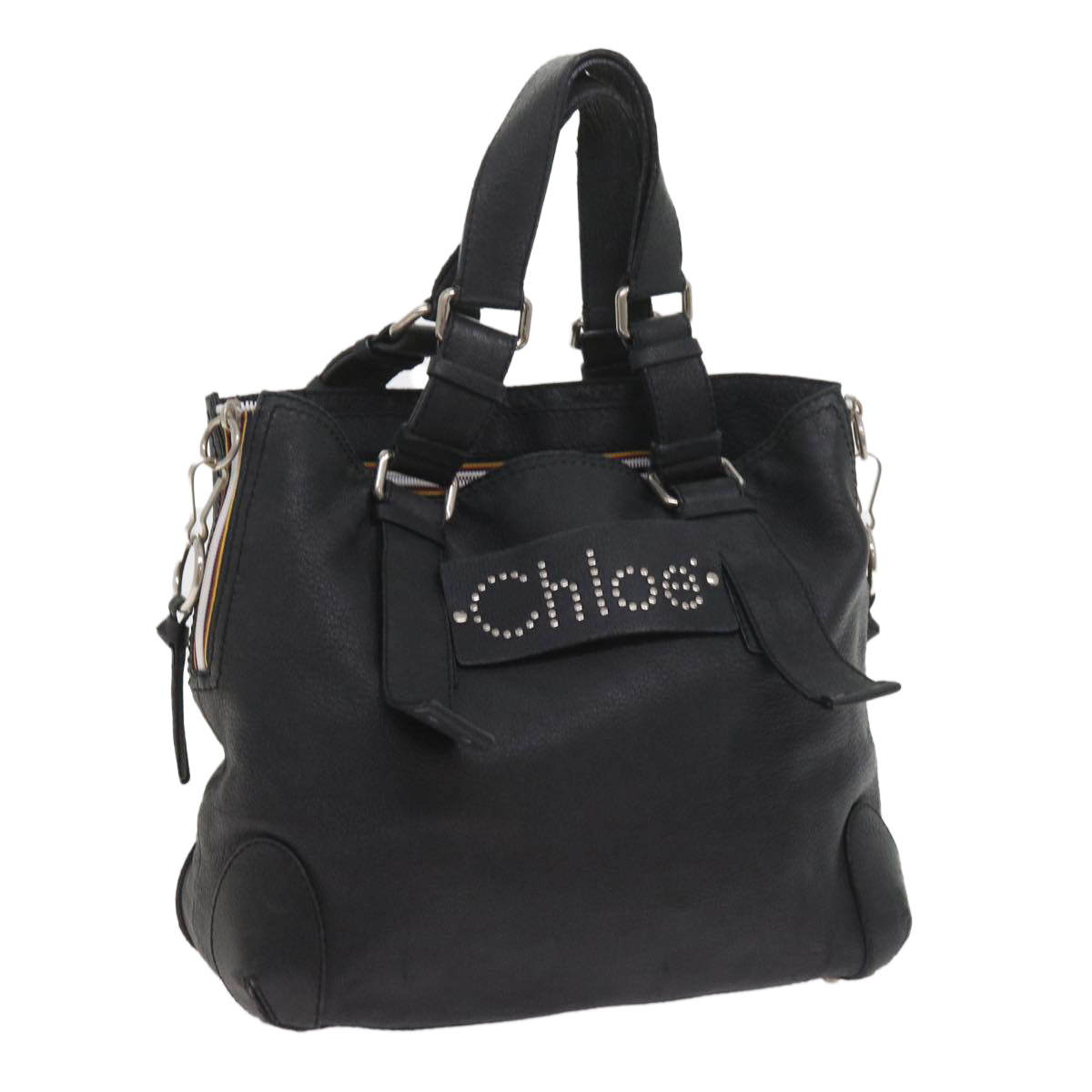 Chloe Tote Bag Leather Black bs9712