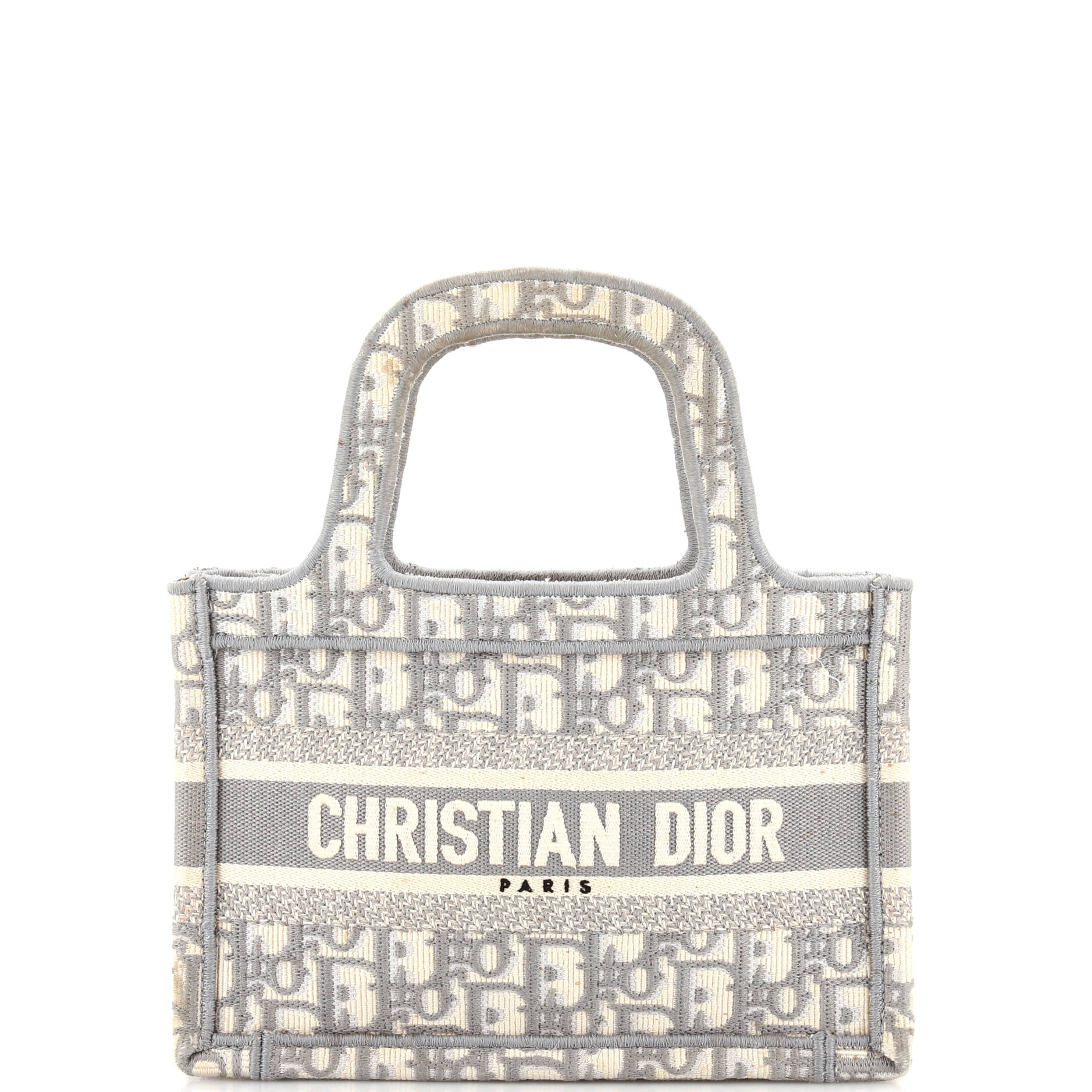 Dior Book Tote Embroidered Canvas Mini