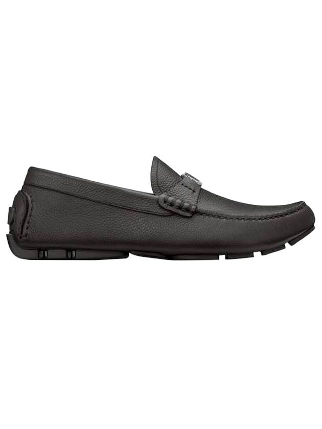 CD Signature Buckle Strap Loafers Black Dior