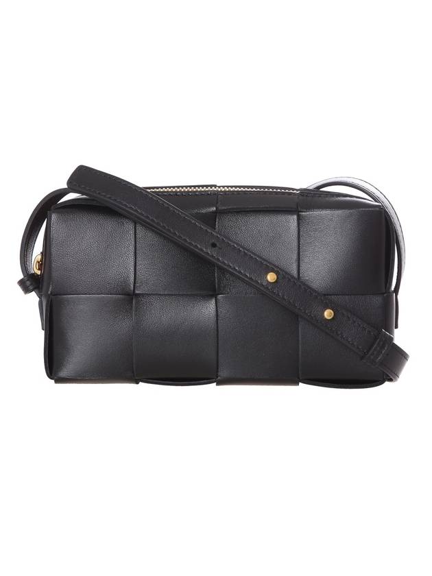 Bottega Veneta Intrecciato Cassette Leather Mini Cross Bag Black