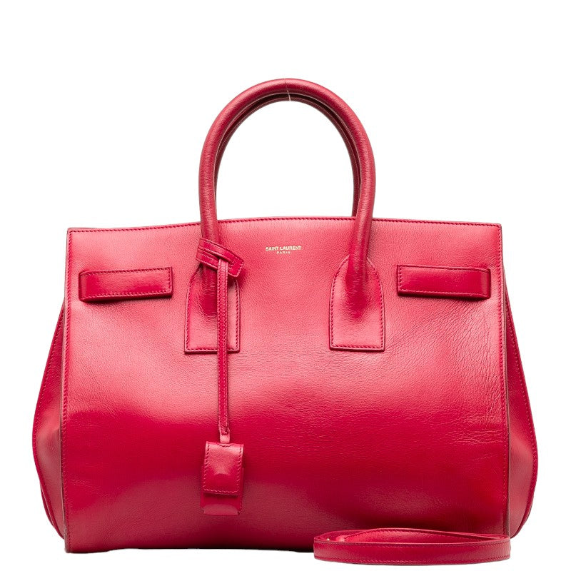Saint Laurent Cabas Handbag in Calf Leather Pink 324823