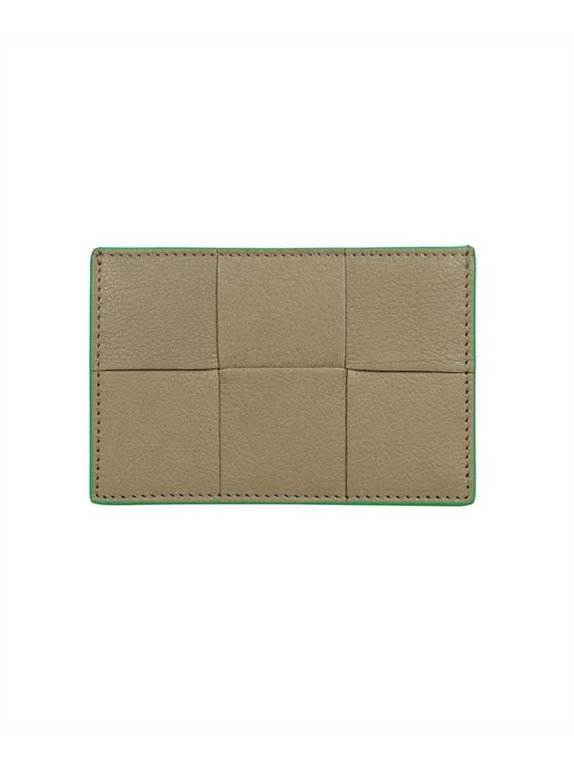 Bottega Veneta Green Line Intrecciato Cassette Card Wallet Taupe