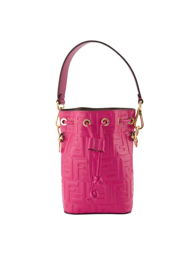 Fendi Mon Tresor Small Leather Bucket Bag Pink