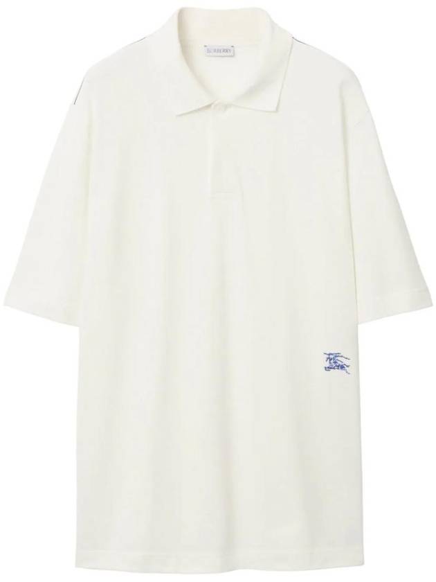 Burberry EKD Embroidery Regular Fit Polo Shirt White
